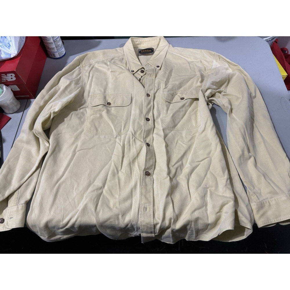 RM Williams Long Sleeve Button Up Shirt Mens Size XXL Beige Casual Style Fashion